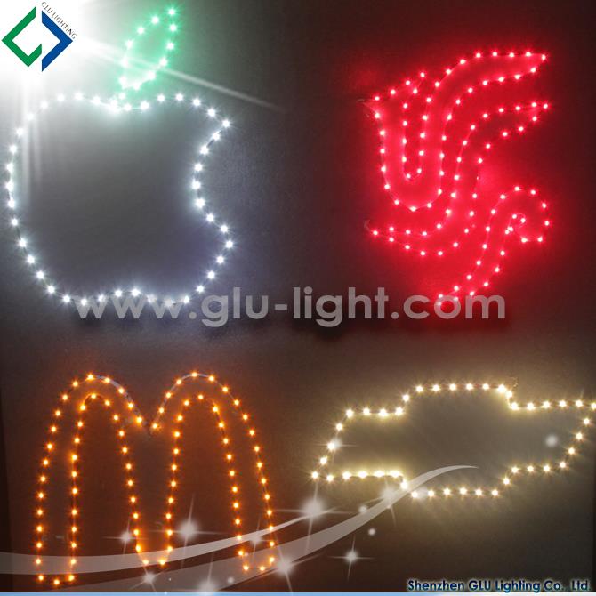 High quality 12V edge-lit red 3014 epistar side view led flex strip 8mm width 60leds/m